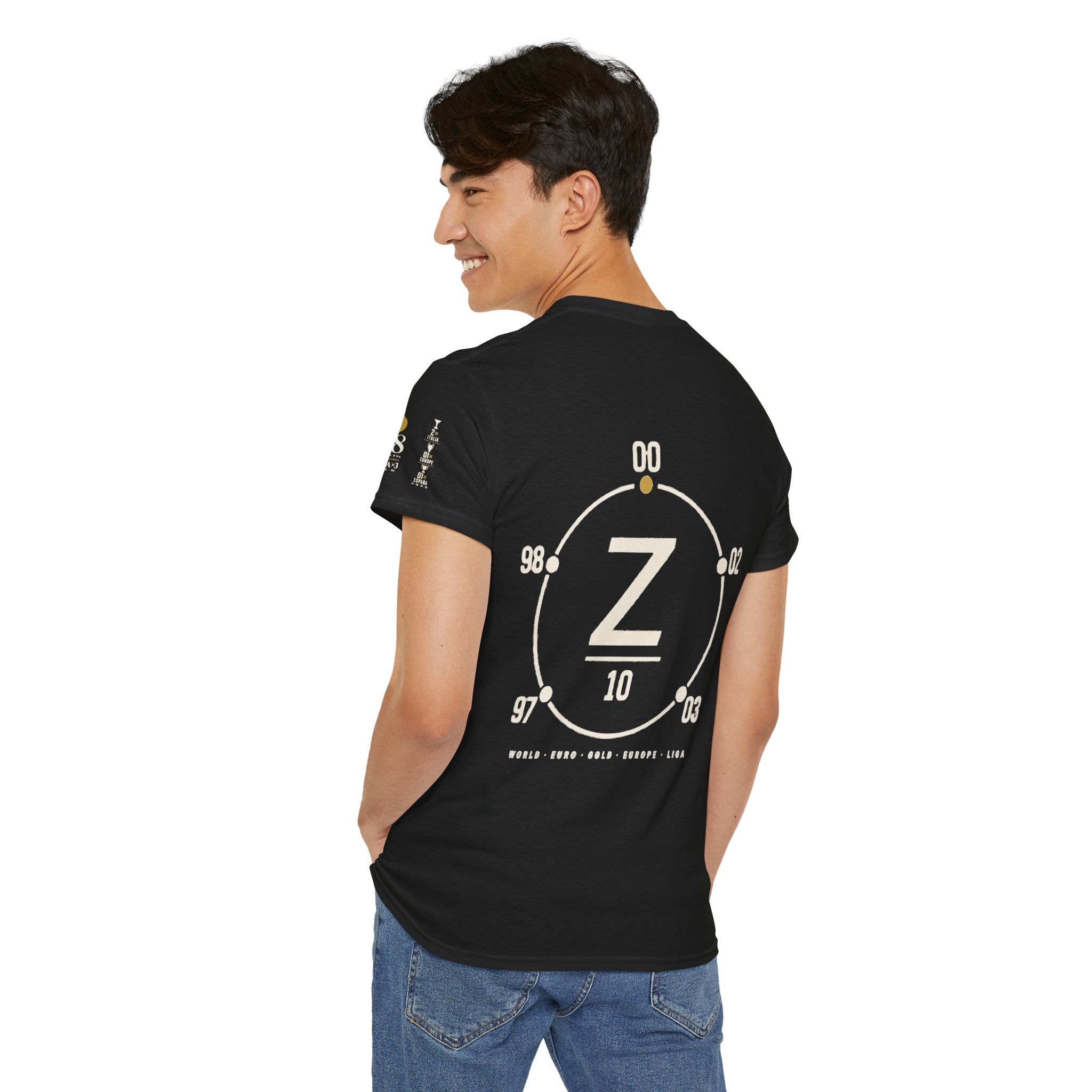 Portrait Graphic Tee — Split Face Black & White Art